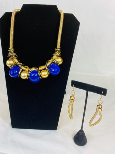 Blue & Gold Jewelry Set