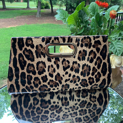 Leopard Print Clutch